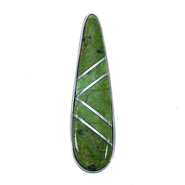 Southwestern Turquoise Inlay Sterling Silver Pendant SX112980